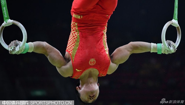 中国选手尤浩在比赛中