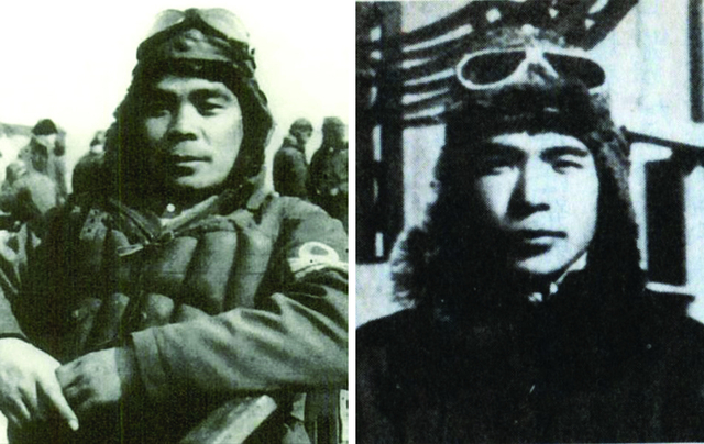 王牌飞行员江草隆繁（左）与村田重治