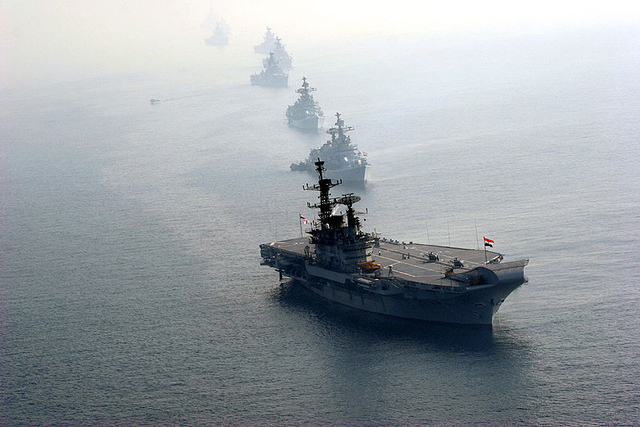 资料图:印度海军现役的维拉特号航母