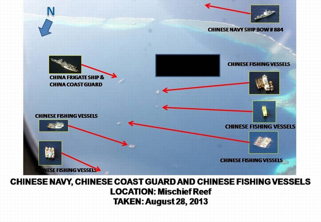 中国海军战舰与海警船联合执法