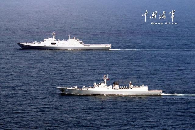 中国海军编队实兵对抗