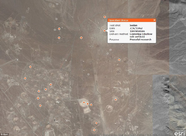 美国核试验沙漠航拍图曝光