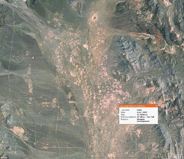 美国核试验沙漠航拍图曝光