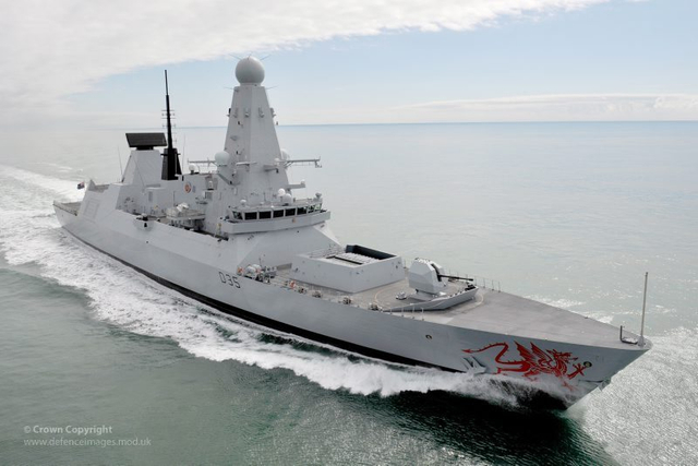 英国皇家海军D35“飞龙”号45型驱逐舰