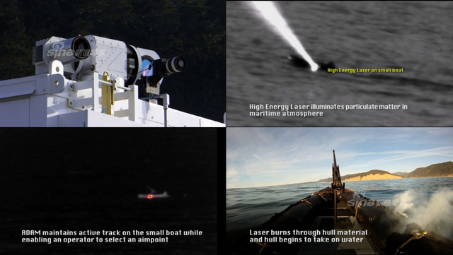 美军激光炮打小艇挺好使