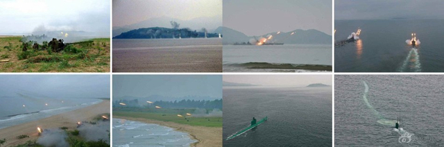 金正恩指导朝鲜海陆空三军联合登岛演习