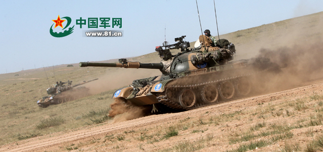 蓝军机步旅预备队坦克连投入战斗