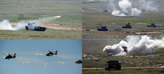 我军出动大量新式武器