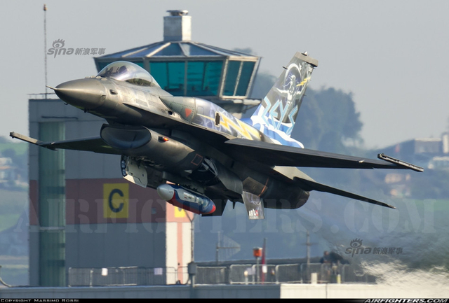 希腊F16战机被涂宙斯像