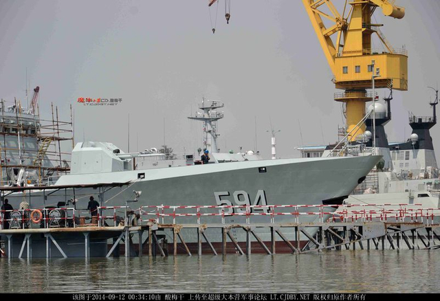 中国海军又下水一艘056级新护舰 舷号594