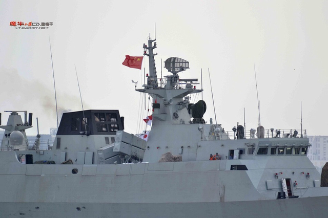 反潜版056型护卫舰出海测试画面