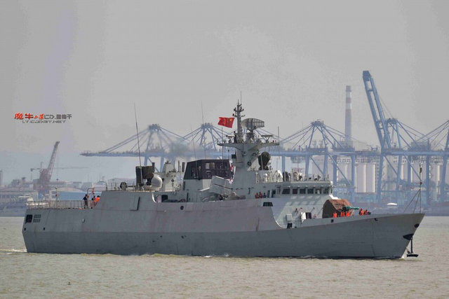 反潜版056型护卫舰出海测试画面