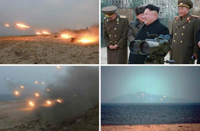 金正恩疑指导女火炮部队