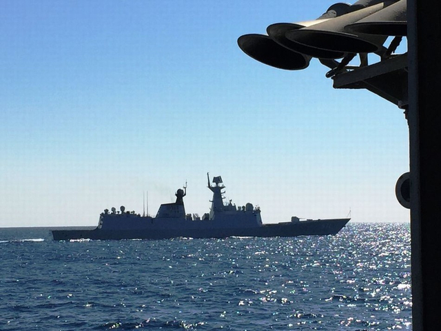 我军隐身舰队在希腊军演