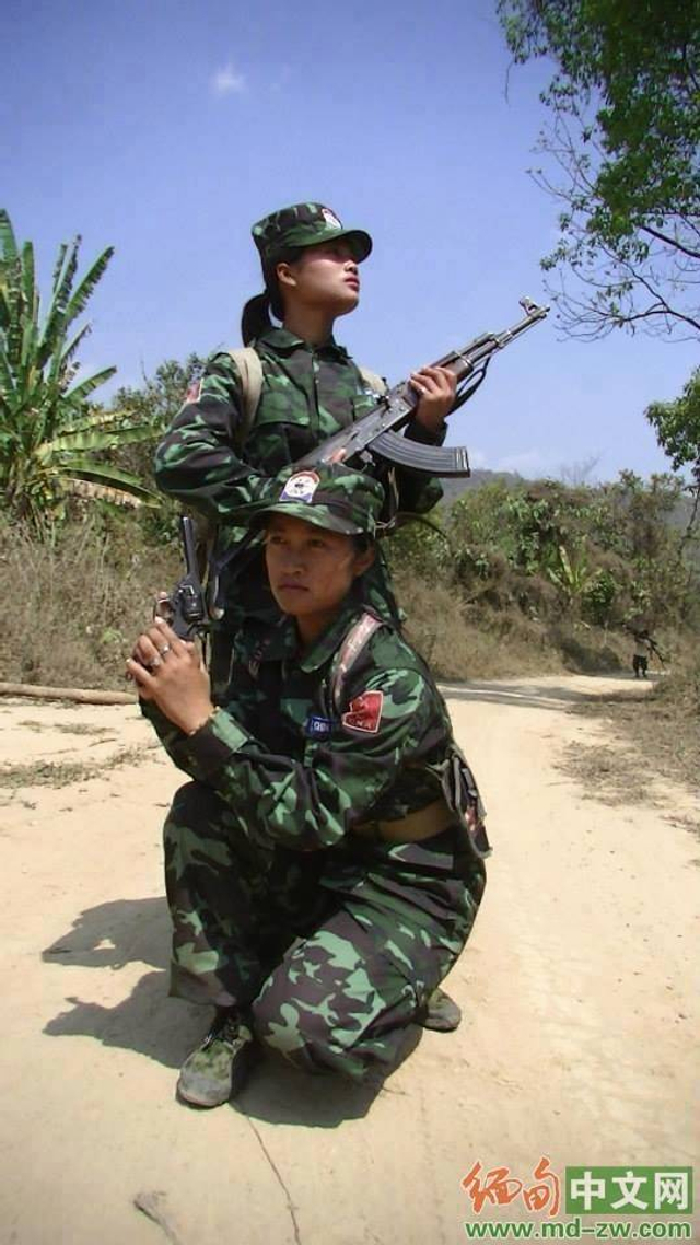 缅甸女民兵很甜很纯洁