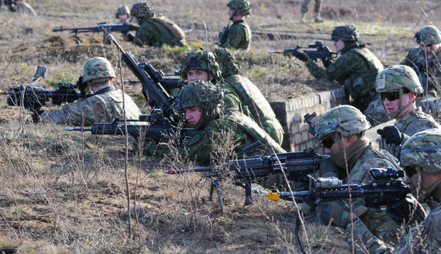 美军与立陶宛军队进行联合军演