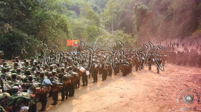 果敢同盟军决战前举行誓师大会