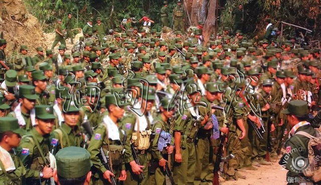 果敢同盟军决战前举行誓师大会