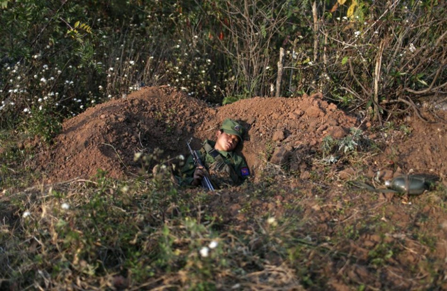 果敢同盟军决战前举行誓师大会