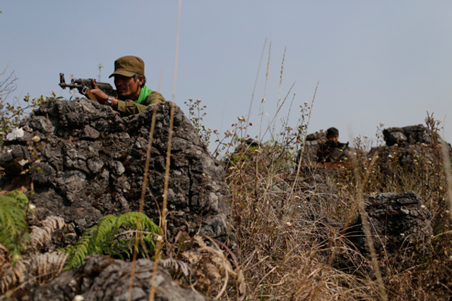 果敢同盟军决战前举行誓师大会