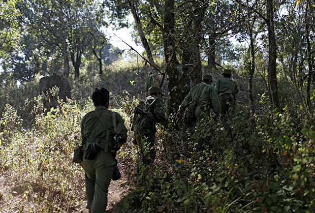 果敢同盟军决战前举行誓师大会