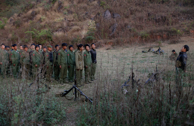 果敢同盟军决战前举行誓师大会