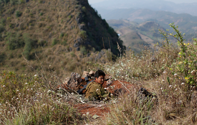 果敢同盟军决战前举行誓师大会