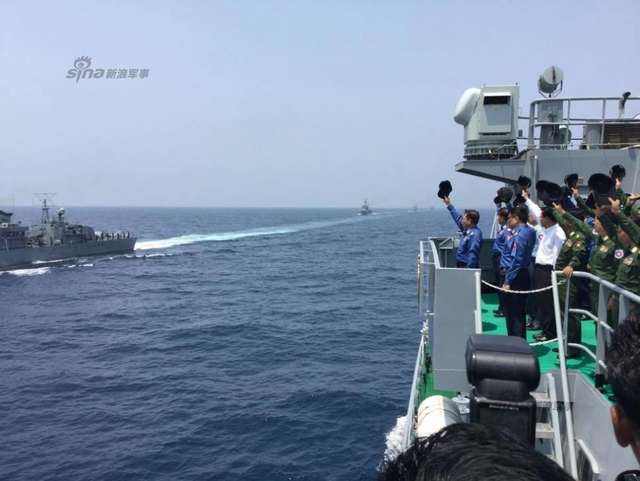 缅甸海军节阅兵出动中国造战舰