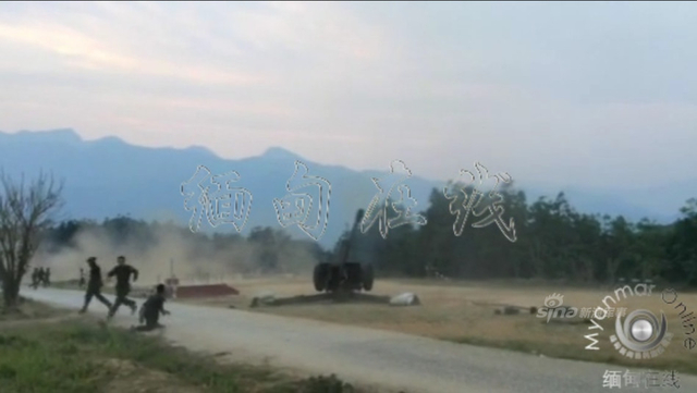 缅甸的炮兵阵地