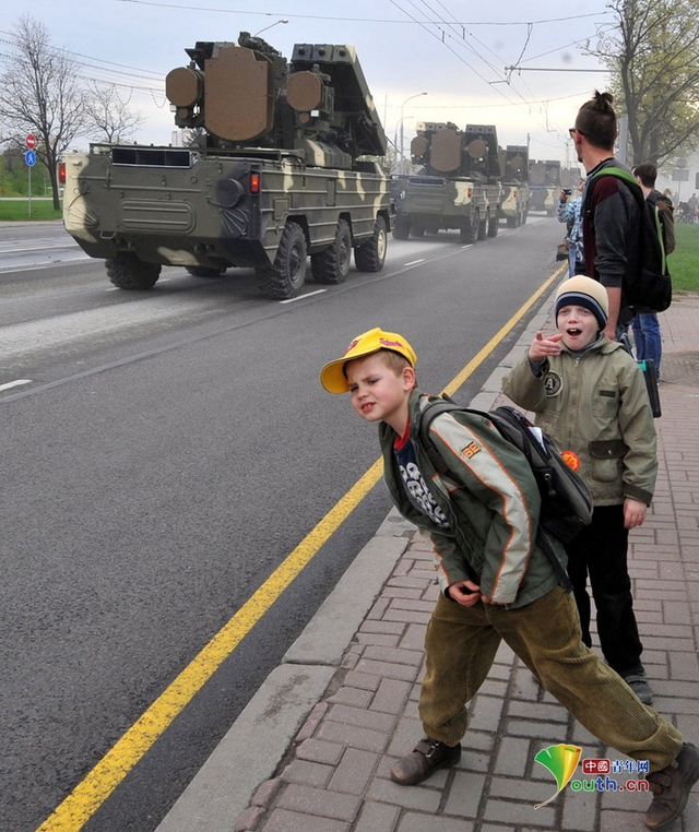 白俄罗斯胜利日阅兵彩排