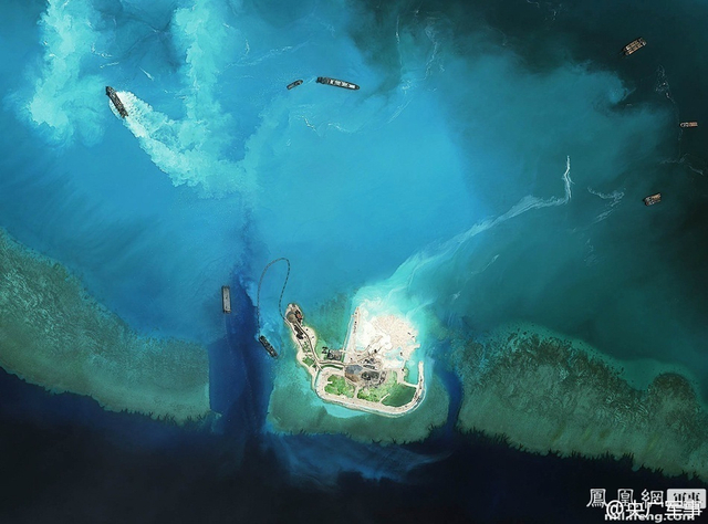 中越南海造岛对比：越南不自量力抢中国地盘