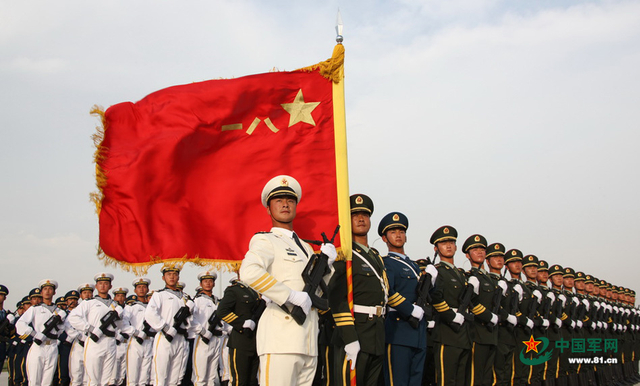 2009年国庆60周年阅兵中的三军仪仗队