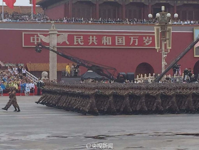 抗战胜利日大阅兵举行预演