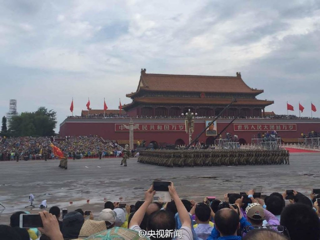 抗战胜利日大阅兵举行预演