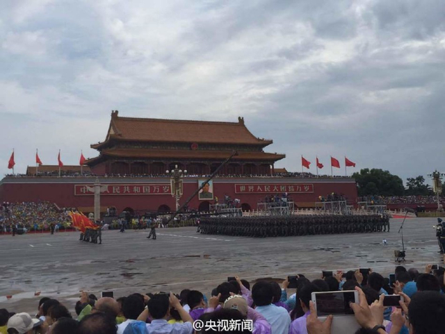 抗战胜利日大阅兵举行预演