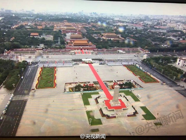 天安门举行抗战阅兵预演