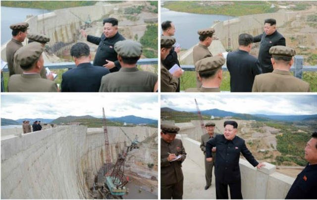 金正恩视察白头山发电站