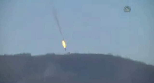 俄军称一架苏-24在叙坠毁 传被土耳其F-16击落 