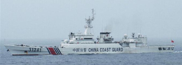 共同社：中国带炮海警船再次巡逻钓鱼岛海域