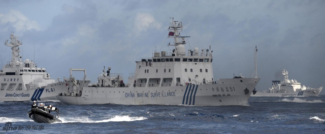 寸土不让 无视日本增兵海警船巡航钓鱼岛
