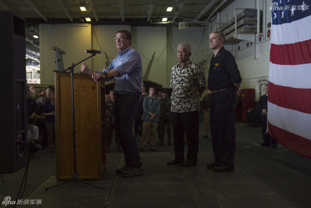 美防长登航母巡航南海舰载机频起飞