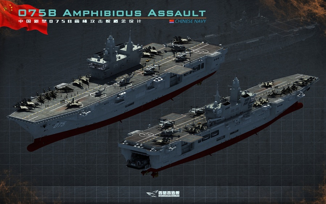 传闻中的中国海军075两栖登陆舰
