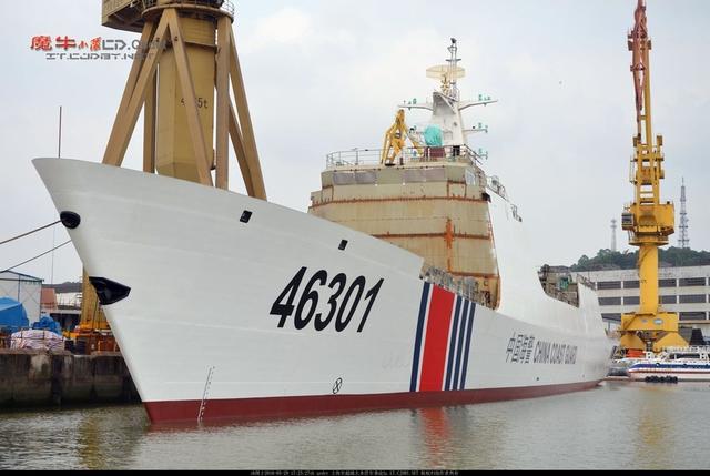 我新海警船似054A战舰
