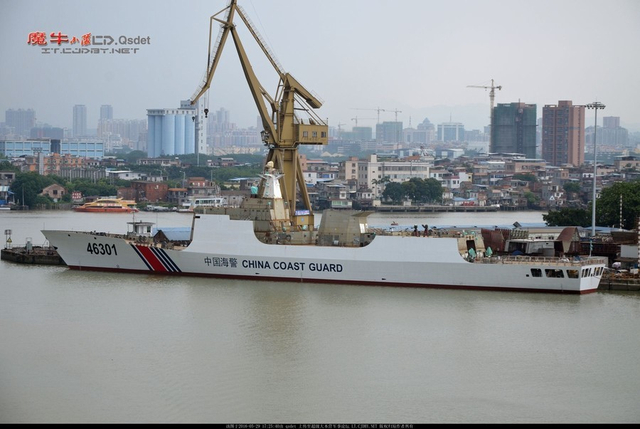 战舰版海警船！我新造海警船外形似054A护卫舰