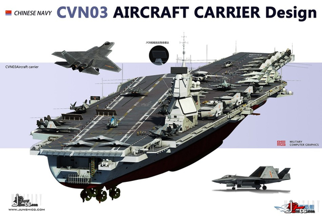 领先中国多少年？美军福特航母高清俯视图曝光