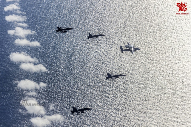 还想来南海？美航母战机群密集编队飞行秀战力