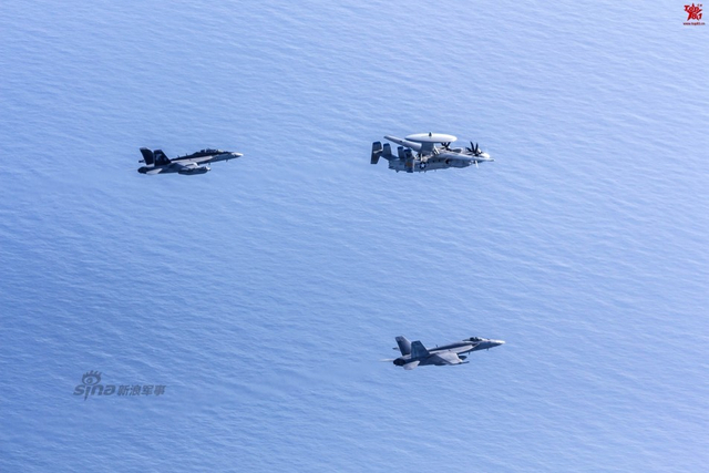 还想来南海？美航母战机群密集编队飞行秀战力