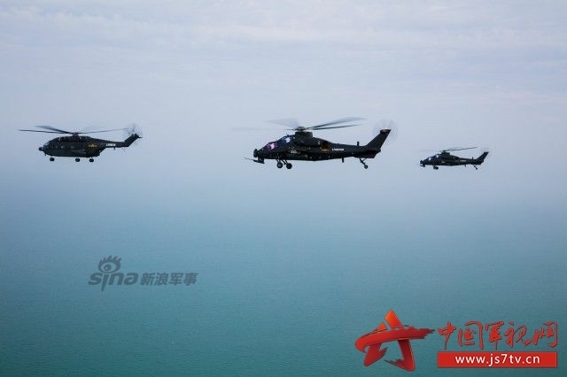 掠海超低空飞行!42军大批武直10奔赴南海演习