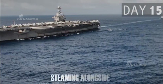 美军公开里根号航母闯南海53天