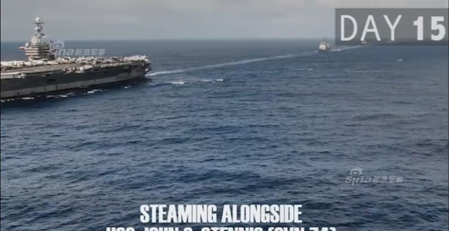 美军公开里根号航母闯南海53天